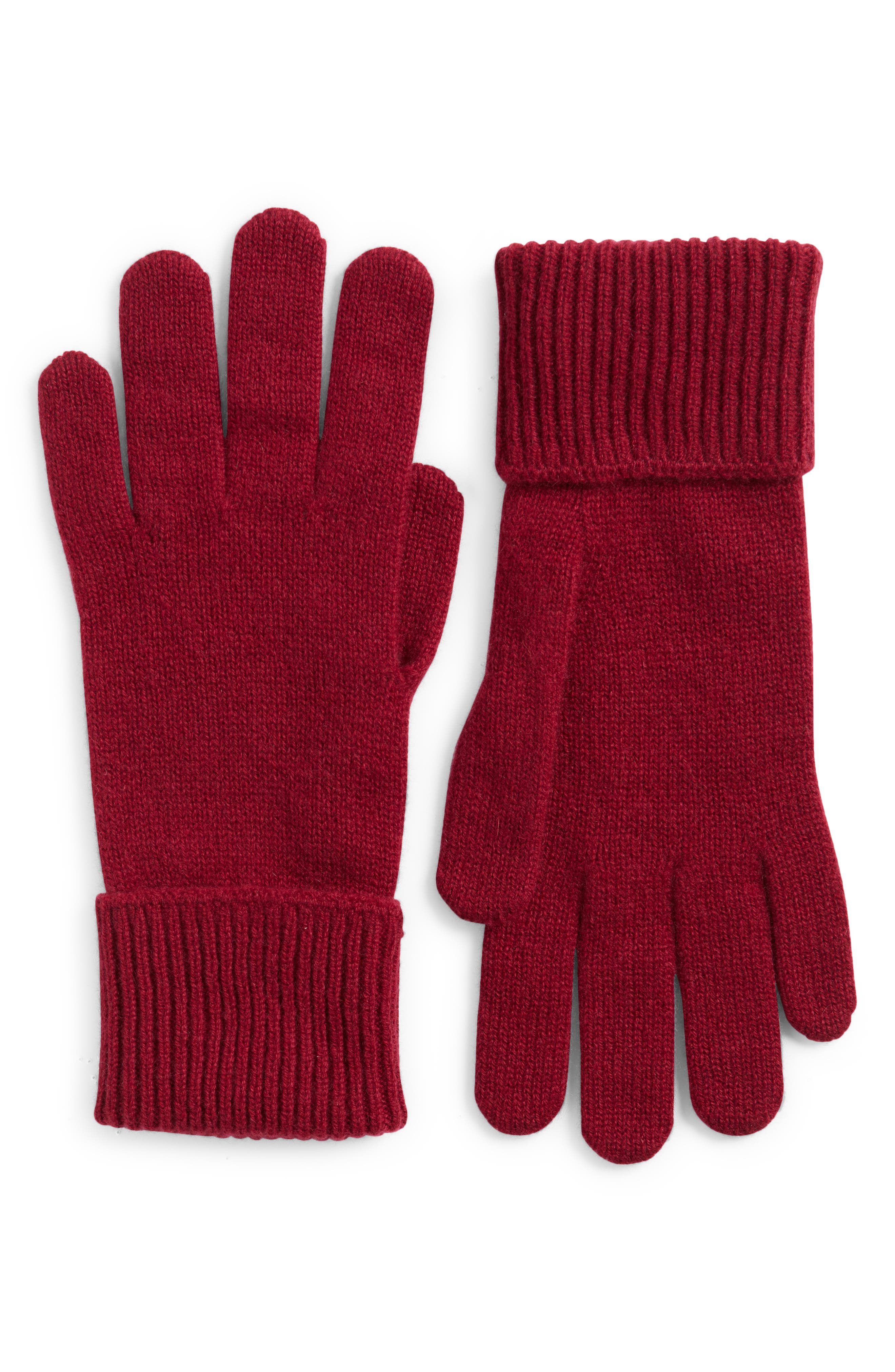 Burberry argyle wool mittens - Red