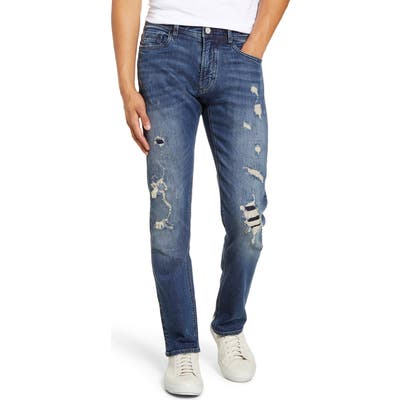 Blanknyc Wooster Ripped Slim Fit Jeans, Blue