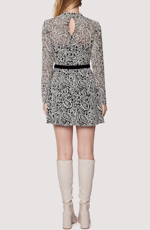 Lost + Wander Mon Amour Long Sleeve Minidress In Ivory-multi