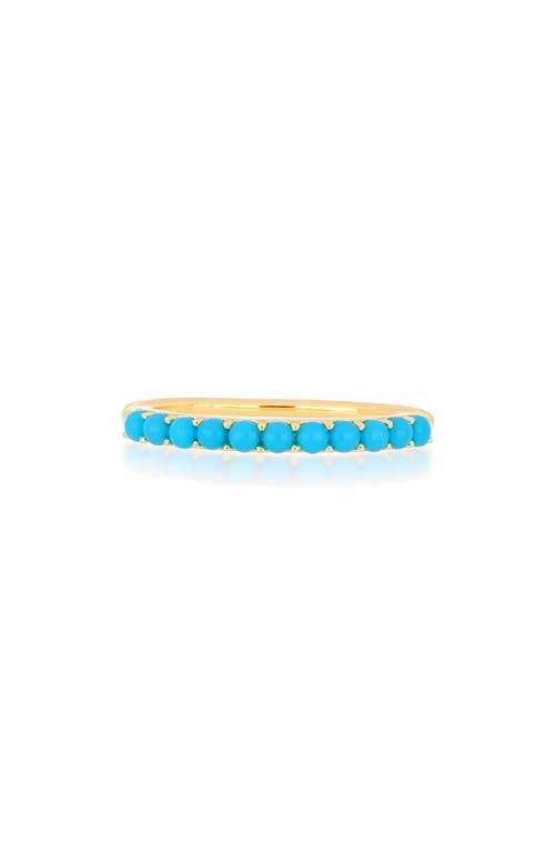 EF Collection Turquoise Stacking Ring in Yellow Gold/Turquoise at Nordstrom