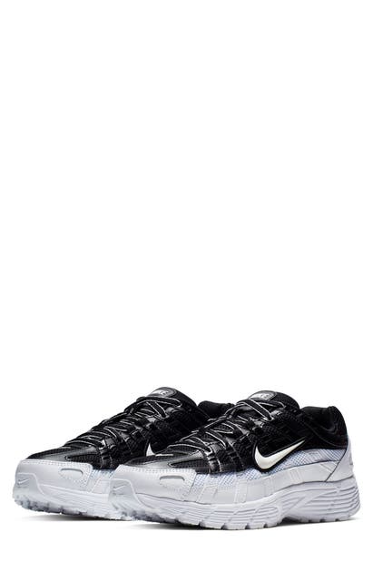 Nike P-6000 Sneaker In Black/ White