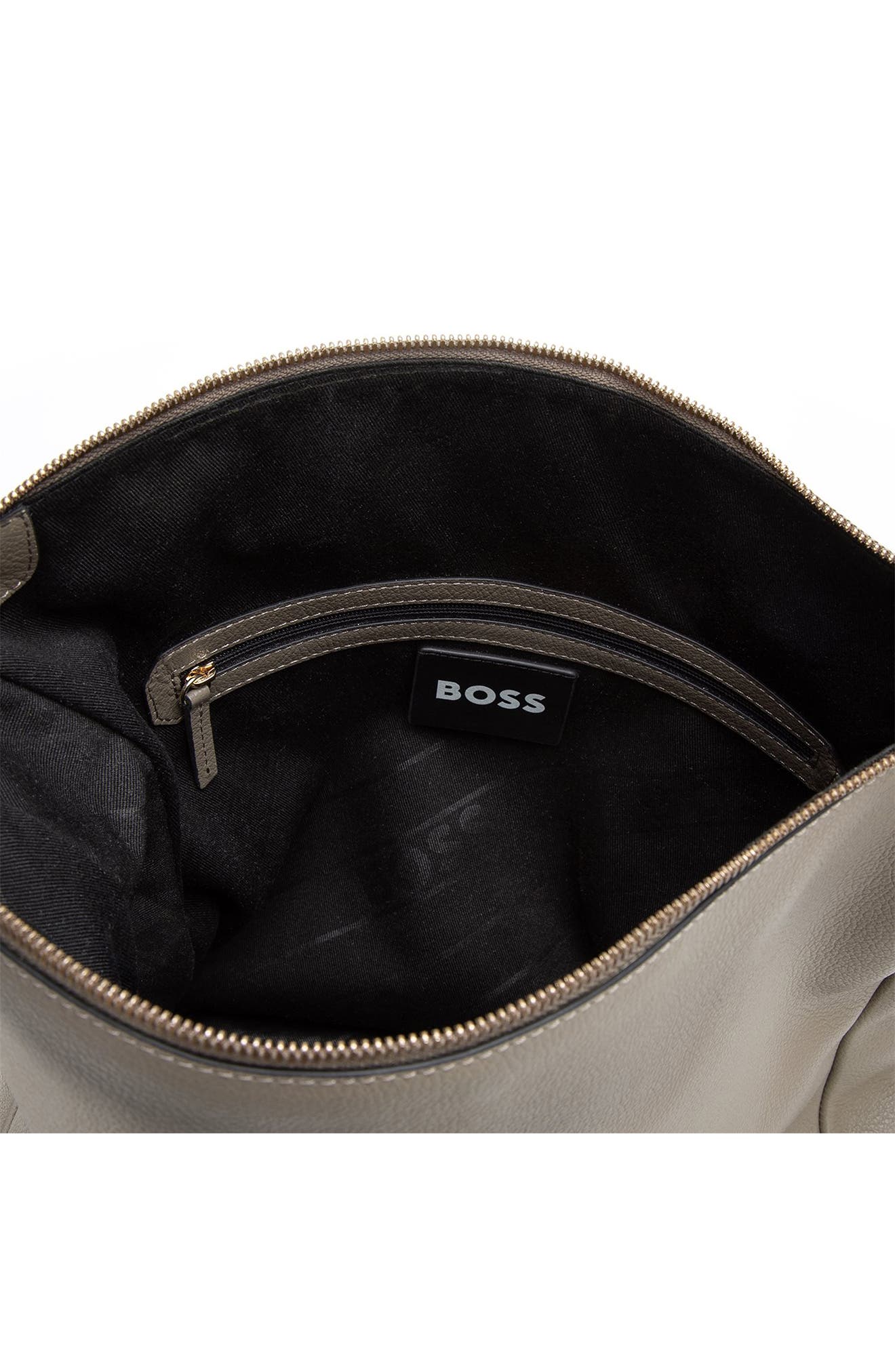 HUGO Alyce Leather Hobo Bag Nordstrom