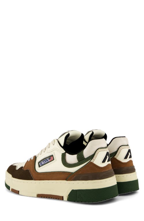 Shop Autry Clc Low Sneaker In Brown/green