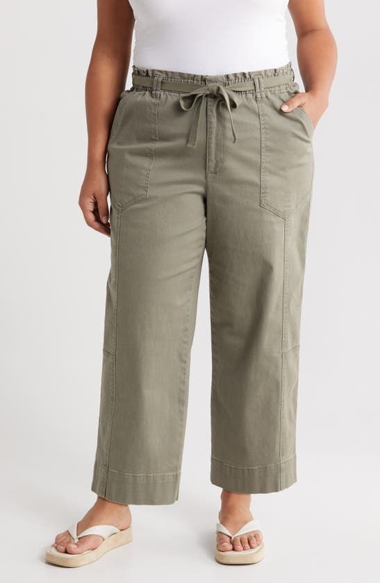 Shop Wit & Wisdom Skyrise Paperbag Waist Ankle Pants In Laurel Oak