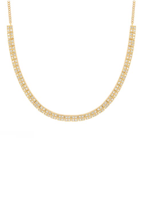 EF Collection Double Row Diamond Necklace in 14K Yellow Gold