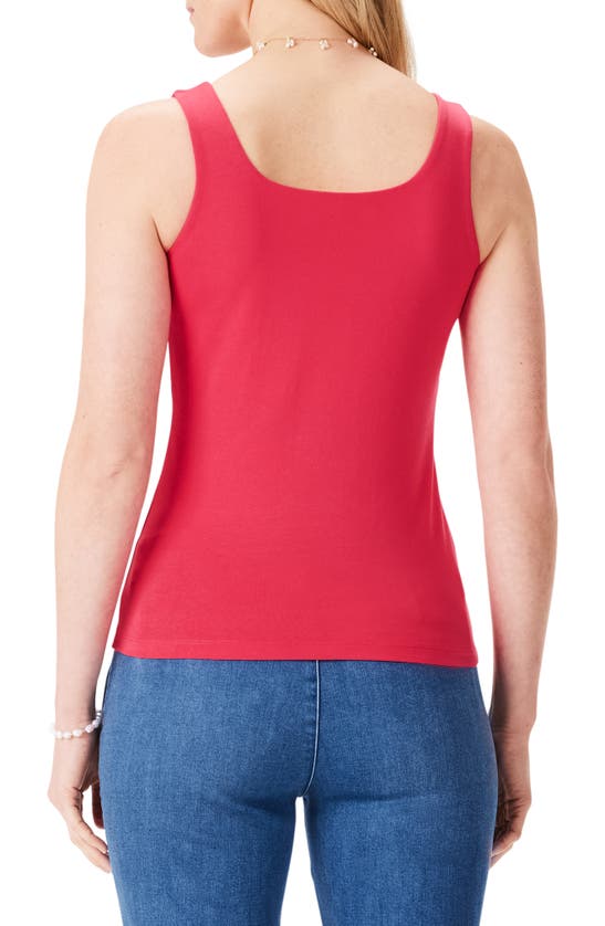 Shop Nic + Zoe Stretch Cotton Shelf Bra Tank In Bright Rose