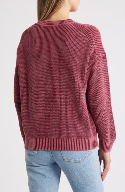 Shop Tommy Bahama Indigo Palms Cotton V-neck Sweater In Beet Red