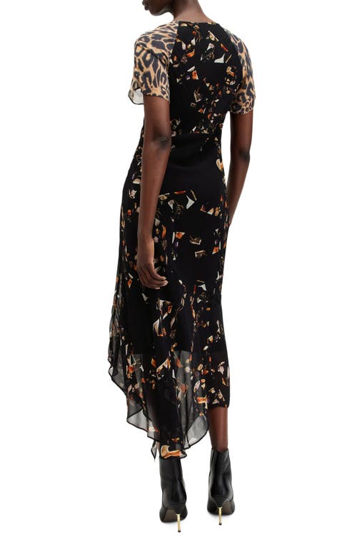 Shop Allsaints Leah Print Maxi Dress In Kateri Black