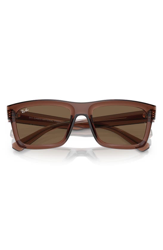 Shop Ray Ban Ray-ban Warren 57mm Rectangular Sunglasses In Transparent