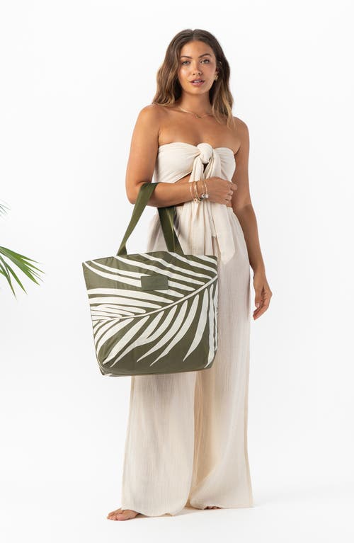 Shop Aloha Collection Shade Day Tripper Water Resistant Tyvek® Tote In Creme/olive