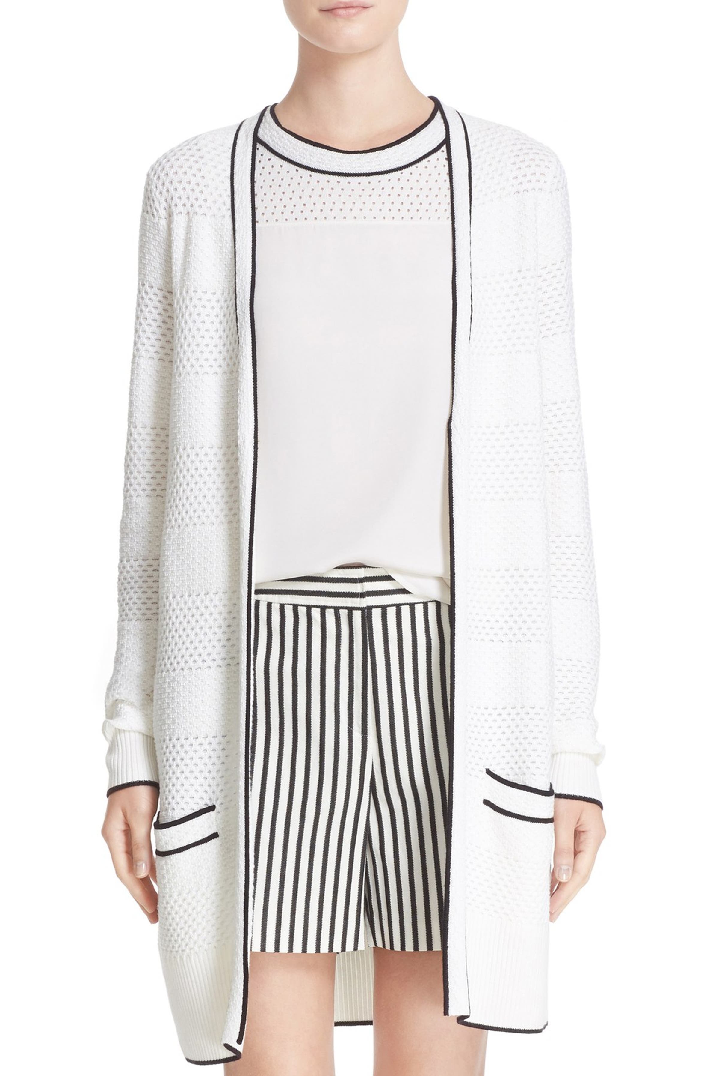 St. John Sport Collection Twill Knit Cardigan Nordstrom