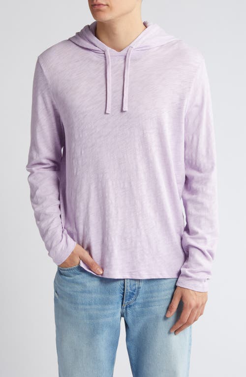Slub Cotton Pullover Hoodie in Pale Orchid