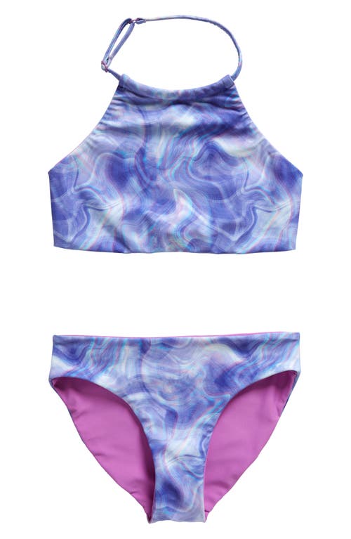 zella Kids' Just Breathe Reversible Two-Piece Swimsuit at Nordstrom,