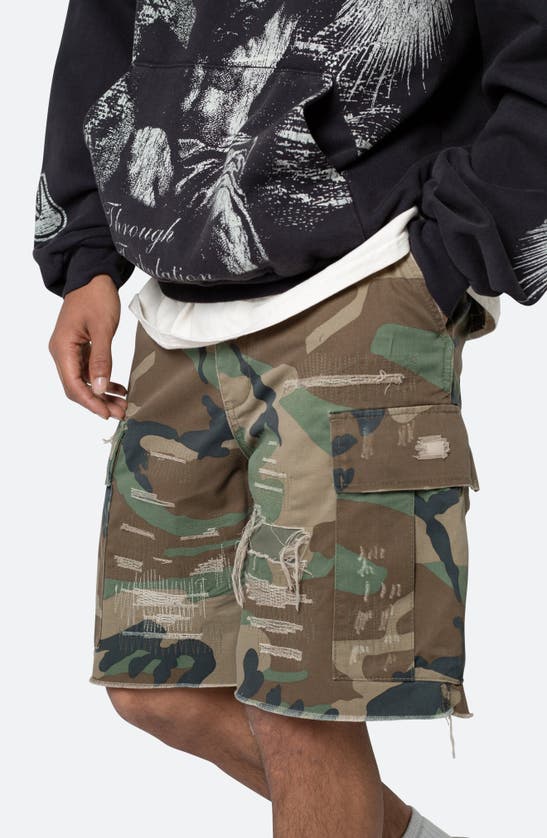 MNML MNML DISTRESSED CARGO SHORTS