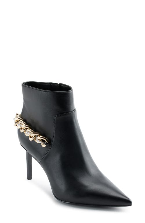 Shop Karl Lagerfeld Paris Samra Chain Ankle Bootie In Black