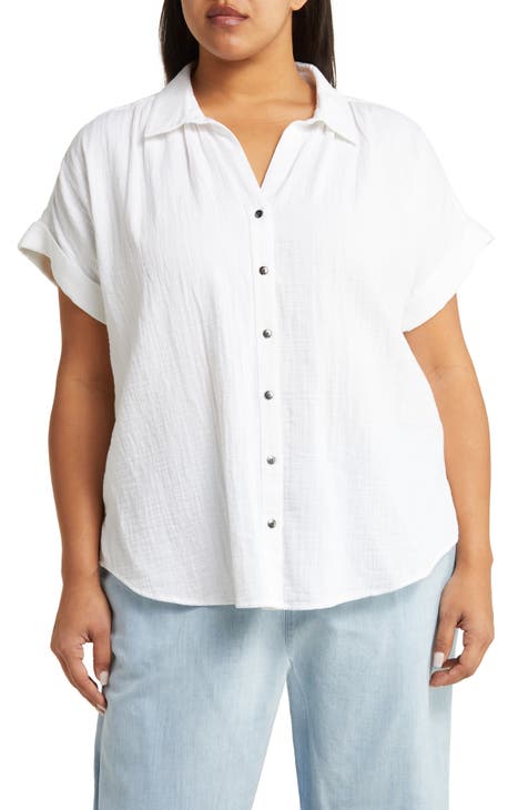 100% Cotton Plus-Size Tops for Women