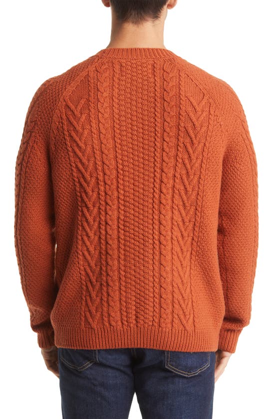 SCHOTT SCHOTT NYC HEAVYWEIGHT WOOL CABLE FISHERMAN SWEATER