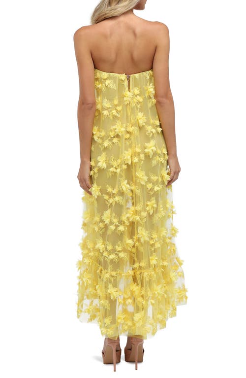 Shop Helsi Athena Strapless Gown In Canary Yellow