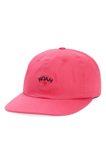 Noah Core Logo Twill Baseball Cap In Pink
