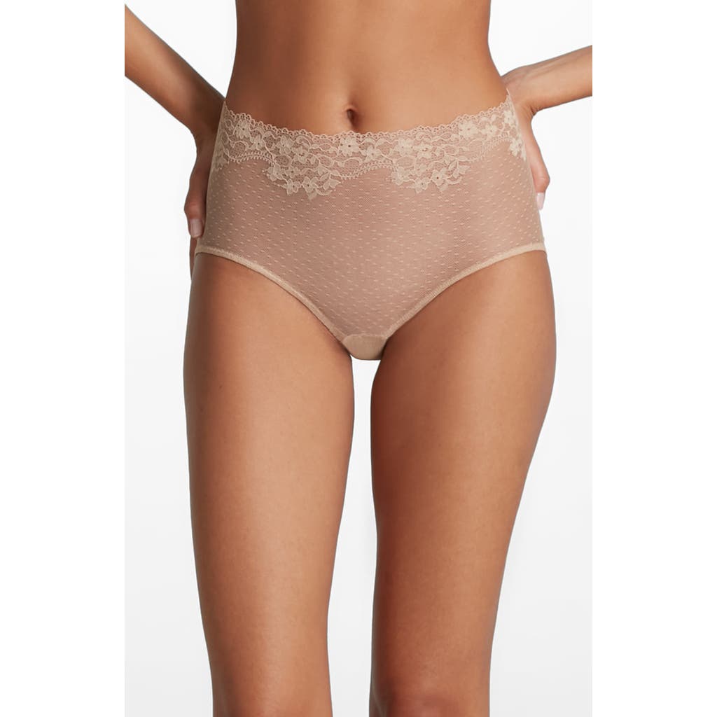 Commando Double Take High Waist Briefs In Beige