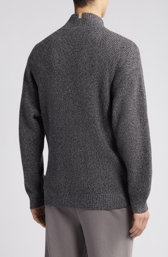 Shop Lunya Cotton Blend Henley Sweater In Speckled Tinsel