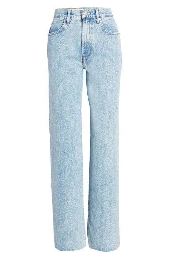 Shop Slvrlake Grace High Waist Raw Hem Wide Leg Jeans In Time To Go