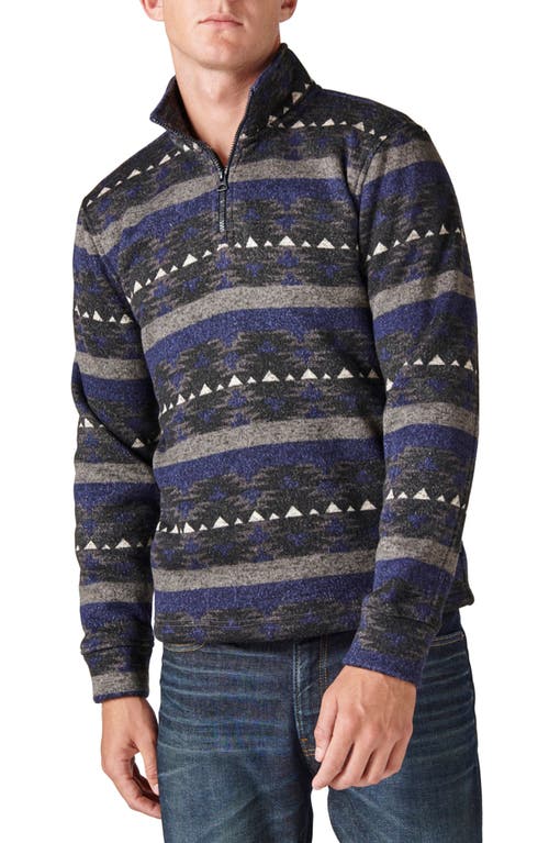 Lucky Brand Fair Isle Quarter Zip Pullover in Multi at Nordstrom, Size Xx-Large