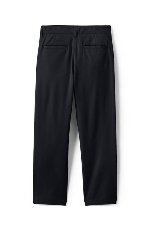 Shop Lands' End Boys Iron Knee Active Chino Pants In Black