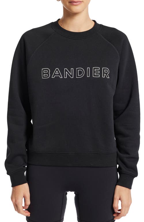 Bandier Logo Crewneck Sweatshirt In Black