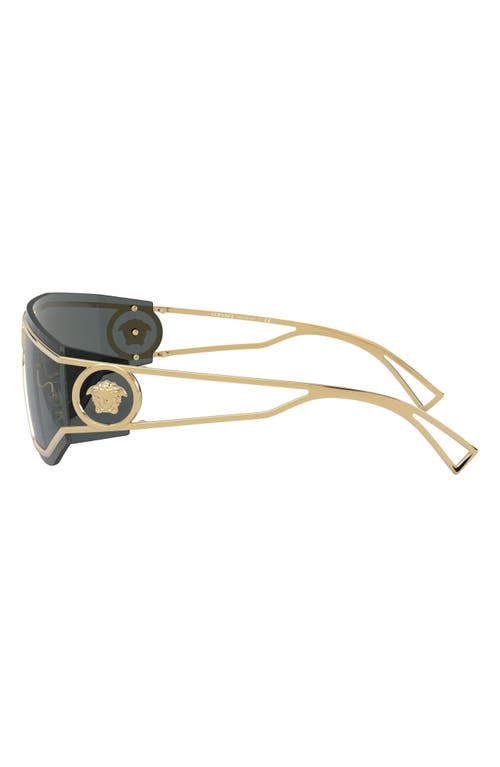 Versace V-powerful Shield Sunglasses In Gold/grey