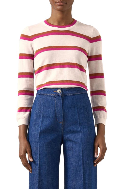 Shop Lk Bennett Ashley Wool & Cashmere Sweater In Pink Multi