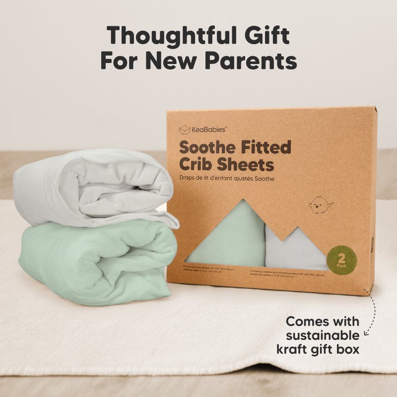 Keababies Soothe Fitted Crib Sheet In Sage