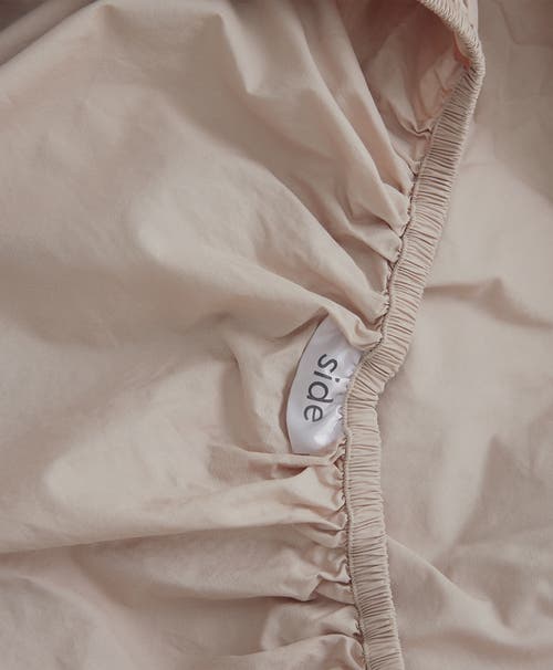 Shop Pact Organic Cool-air Percale Fitted Sheet In Oat