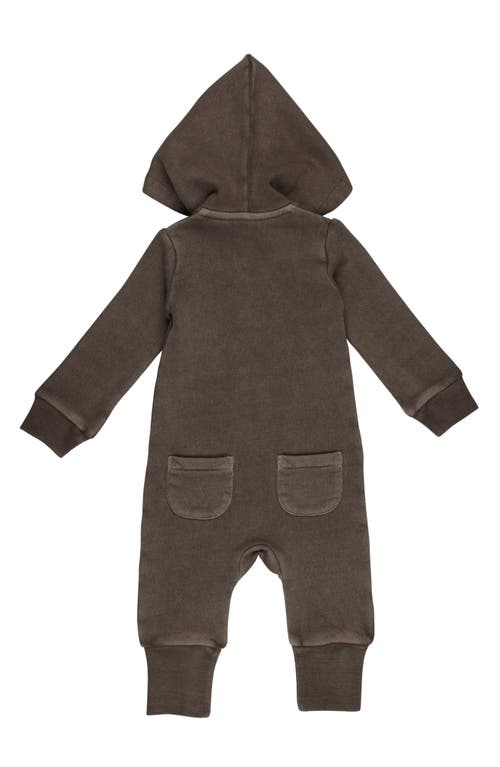 L'OVEDBABY L'OVEDBABY HOODED ORGANIC COTTON ZIP ROMPER 