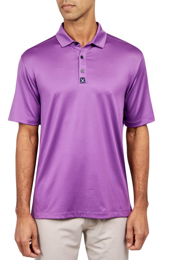 Shop Construct Solid Golf Polo In Purple