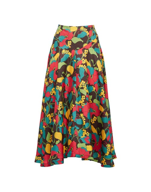 Shop La Doublej Milano Skirt Vines Brown