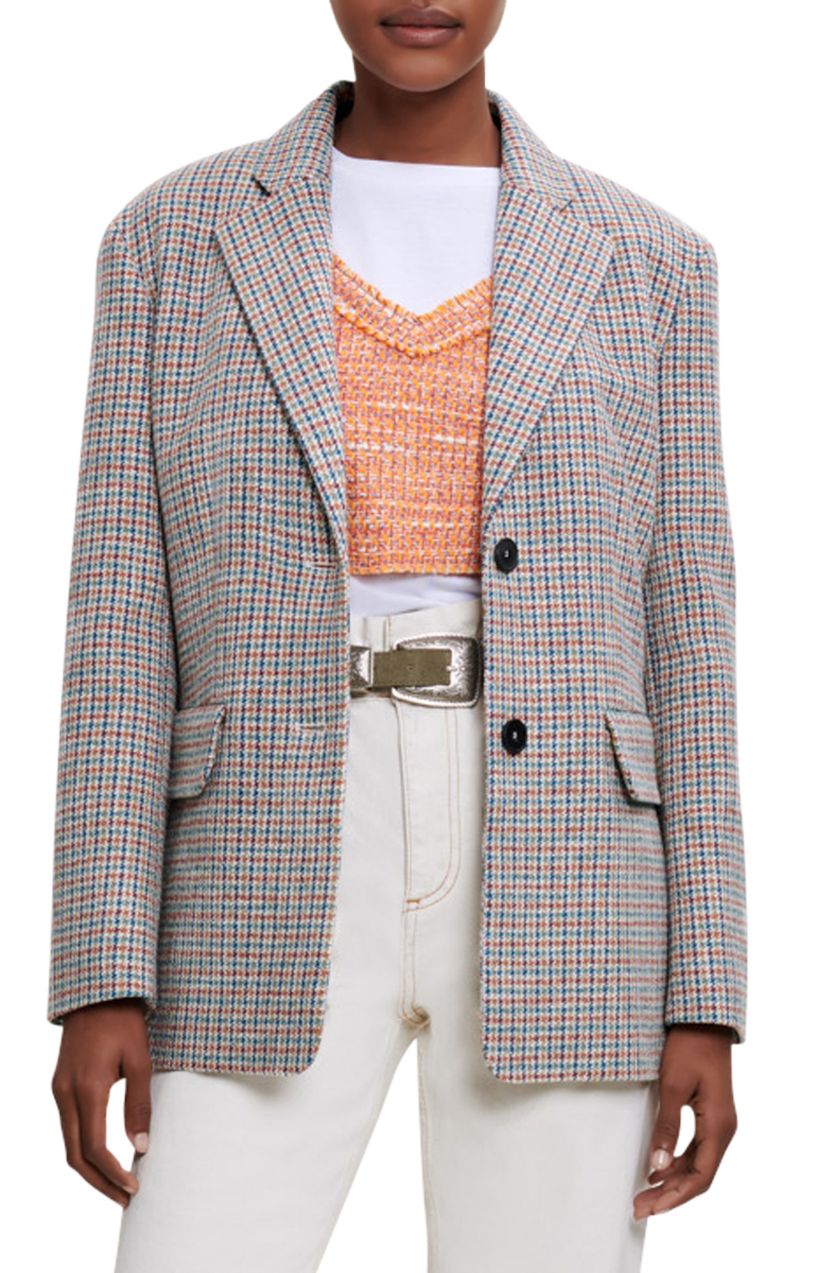 maje houndstooth blazer