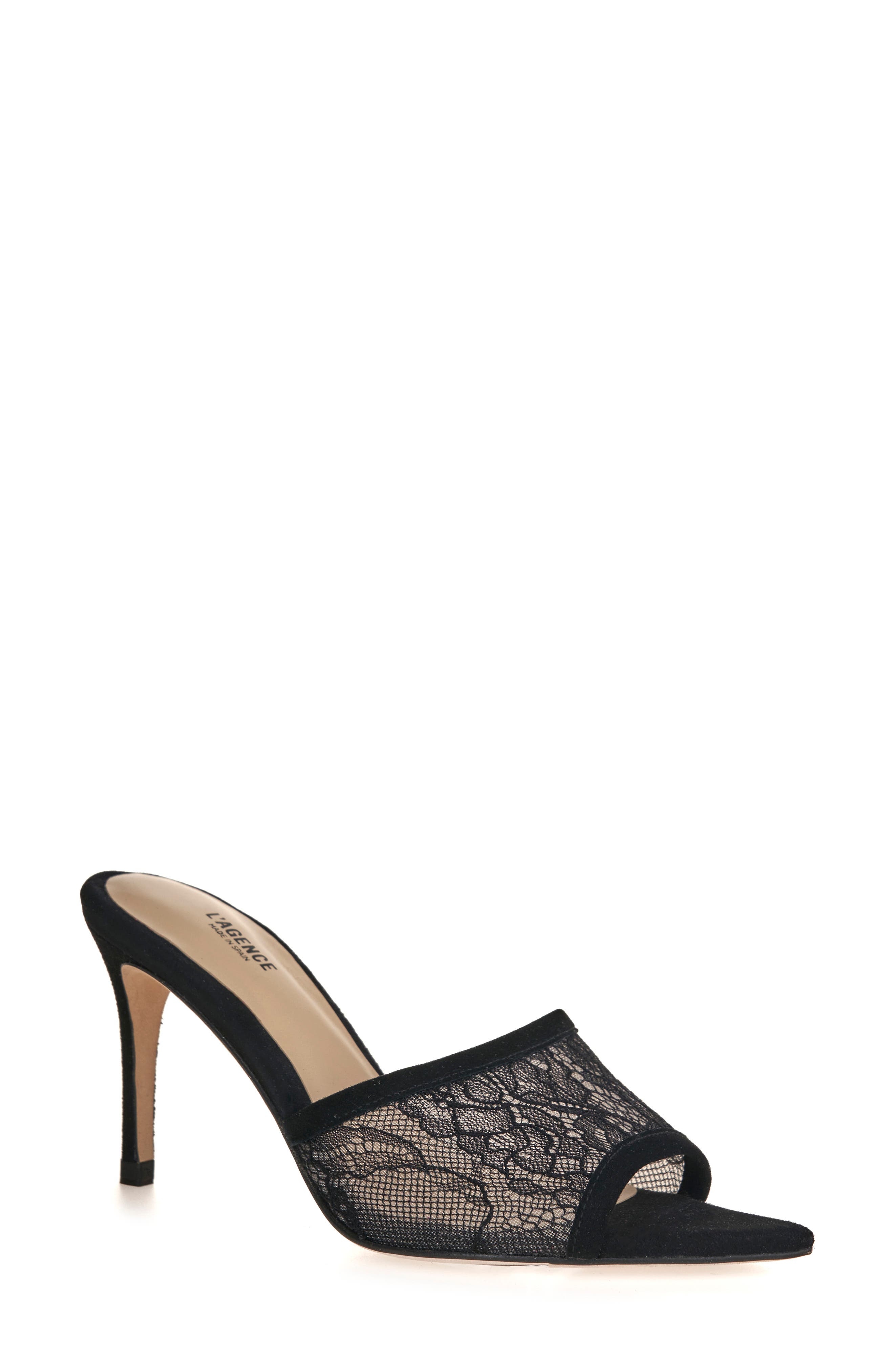 Giuseppe Zanotti Suede Mules With Chain Details in Black Womens Shoes Heels Mule shoes 