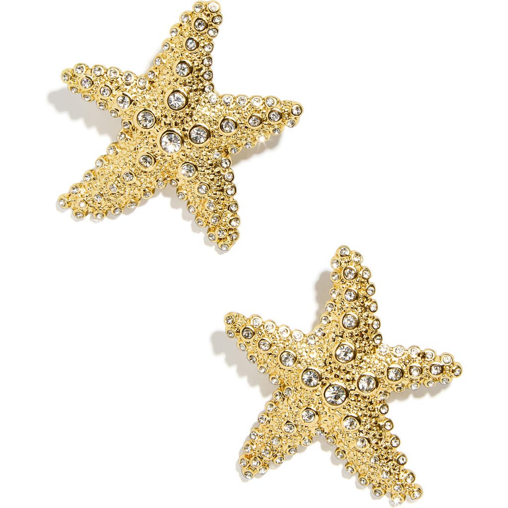 Shop Baublebar Sea Star Pavé Statement Earrings In Gold