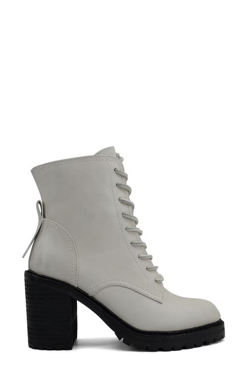 Artisan Crafted By Zigi Semi High Lace-up Boot In Cream Leather