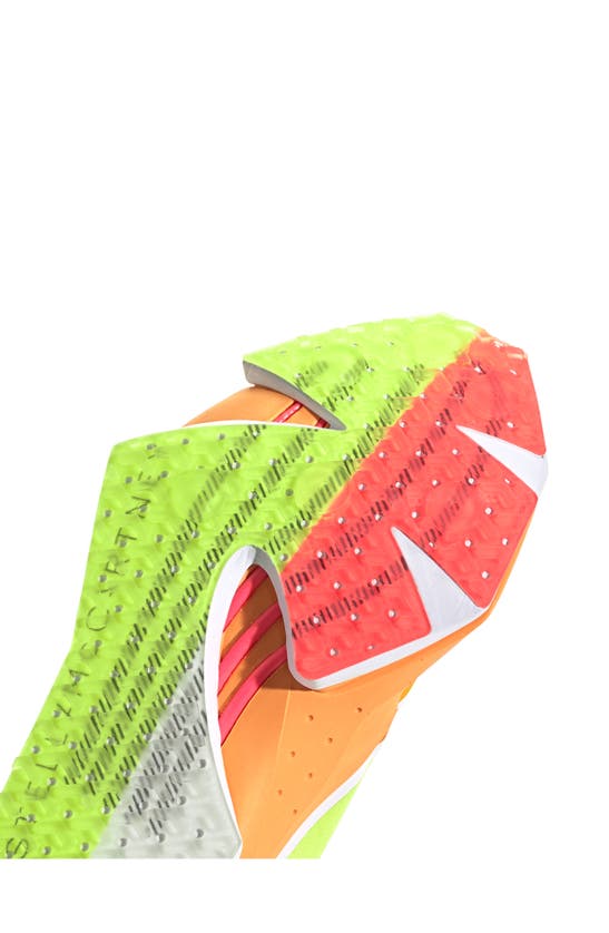 Shop Adidas By Stella Mccartney Earthlight Pro Running Shoe In Signal Green/orange/ White