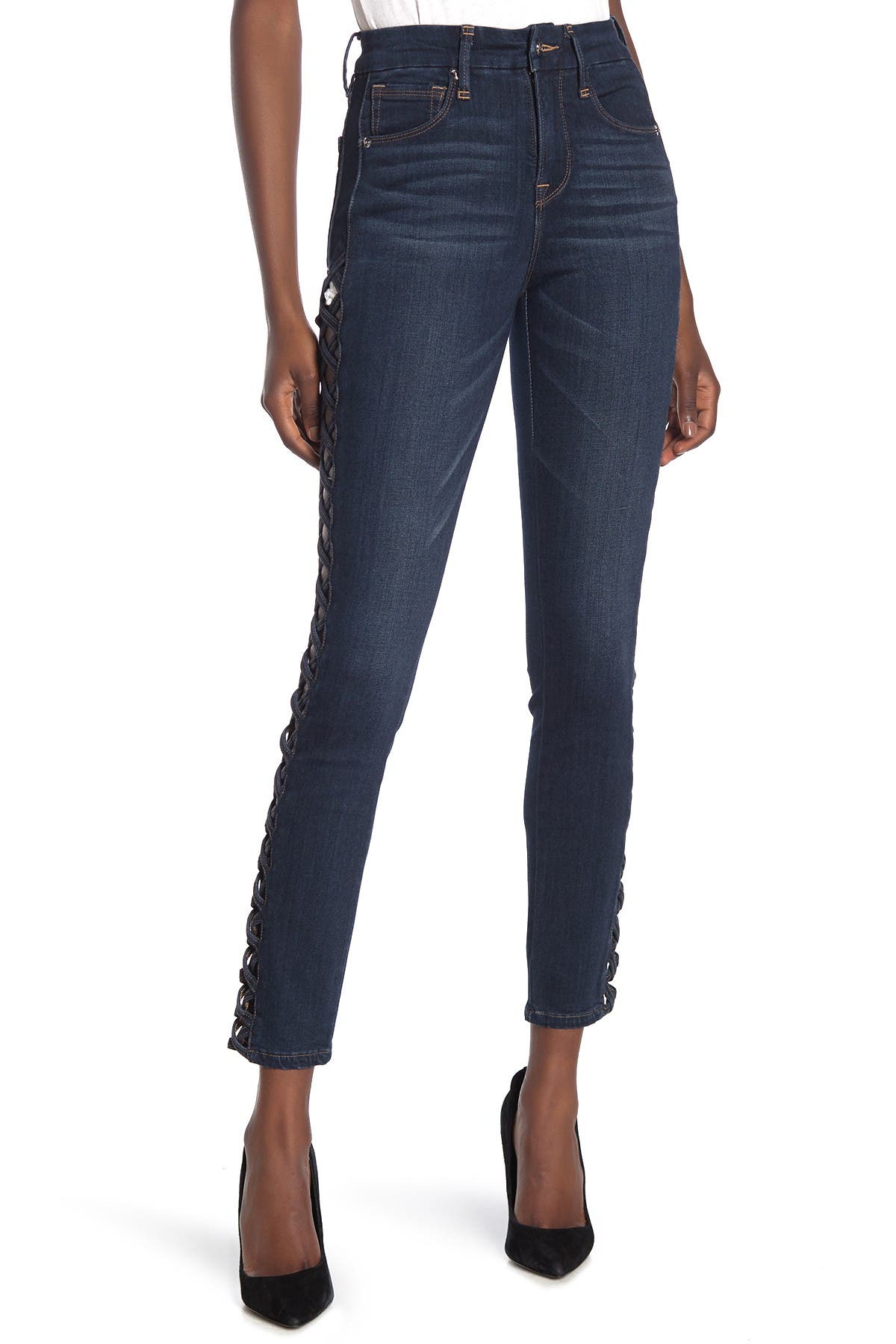 plus size cut out jeans