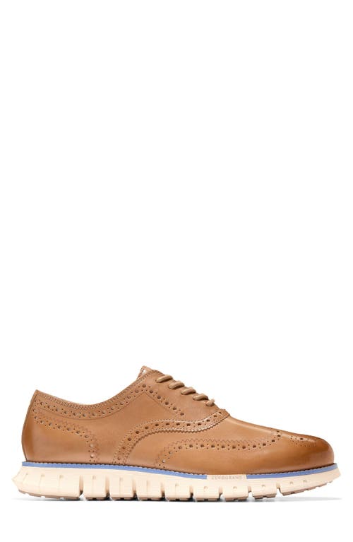 Shop Cole Haan Zerøgrand Remastered Wingtip Derby Sneaker In Farro/vanilla