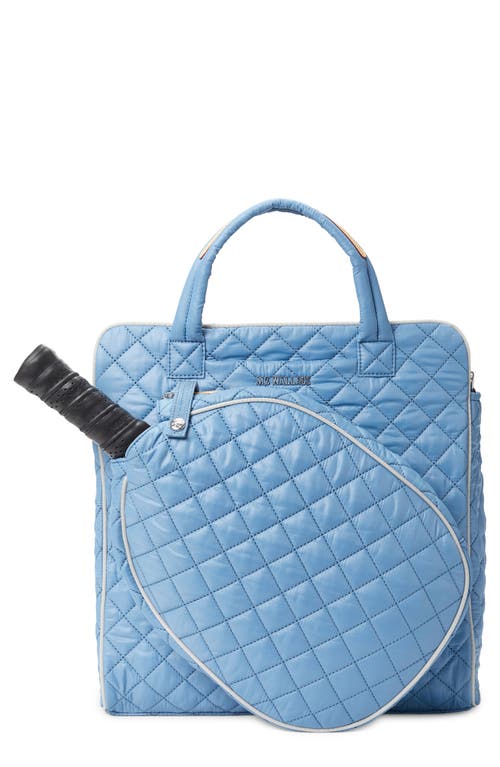 Pickleball Quilted Nylon Tote in Blue Multi
