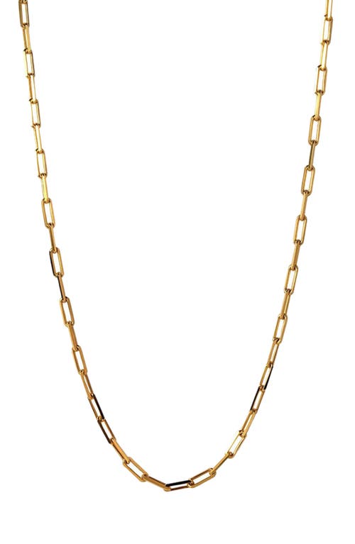 Classic Paper Clip Chain Necklace in Gold Vermeil