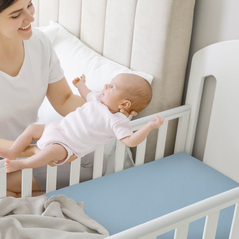 Keababies Isla Fitted Mini Crib Sheets In Steel