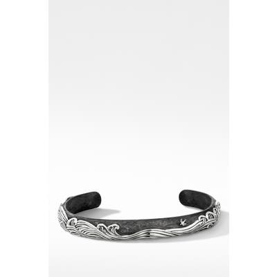 David Yurman Waves Cuff Bracelet With Forged Carbon