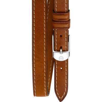 Michele 12Mm Leather Double Wrap Watch Strap