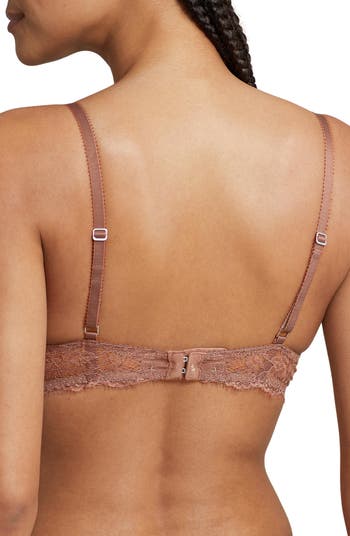 Buy Ralph Lauren Unlined Mesh Underwire Demi Bra - Terracotta At