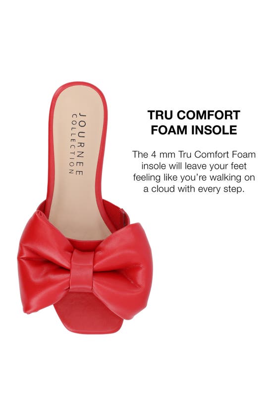 Shop Journee Collection Tru Comfort Foam Fayre Bow Flat In Red